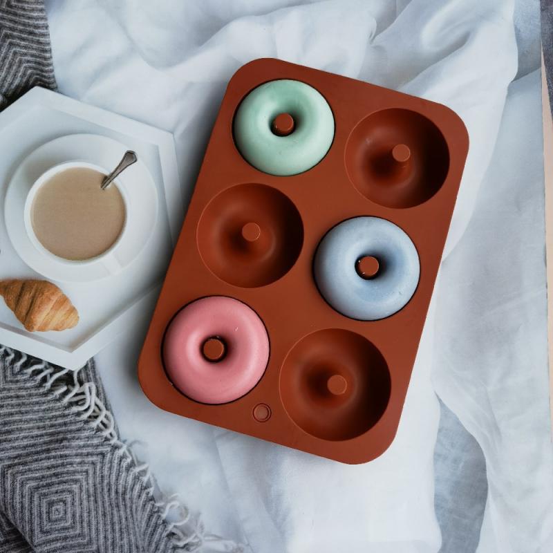 New#6 Holes Silicone Donut Mol - Donut Mold Silicone 评论和价格