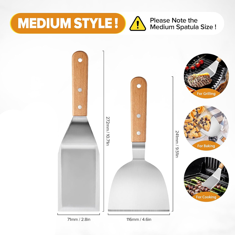 LMETJMA Metal Spatula Turner S - Okonomiyaki Spatula 评论和价格