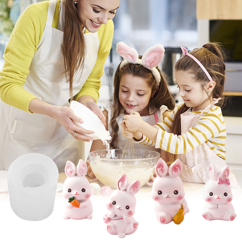 3D Easter Rabbit Silicone Mold - Bunny Cake Mold 评论和价格