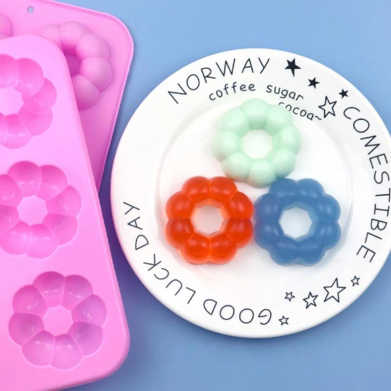 6 Cavity Non-Stick Silicone Do - Donut Mold Silicone 评论和价格